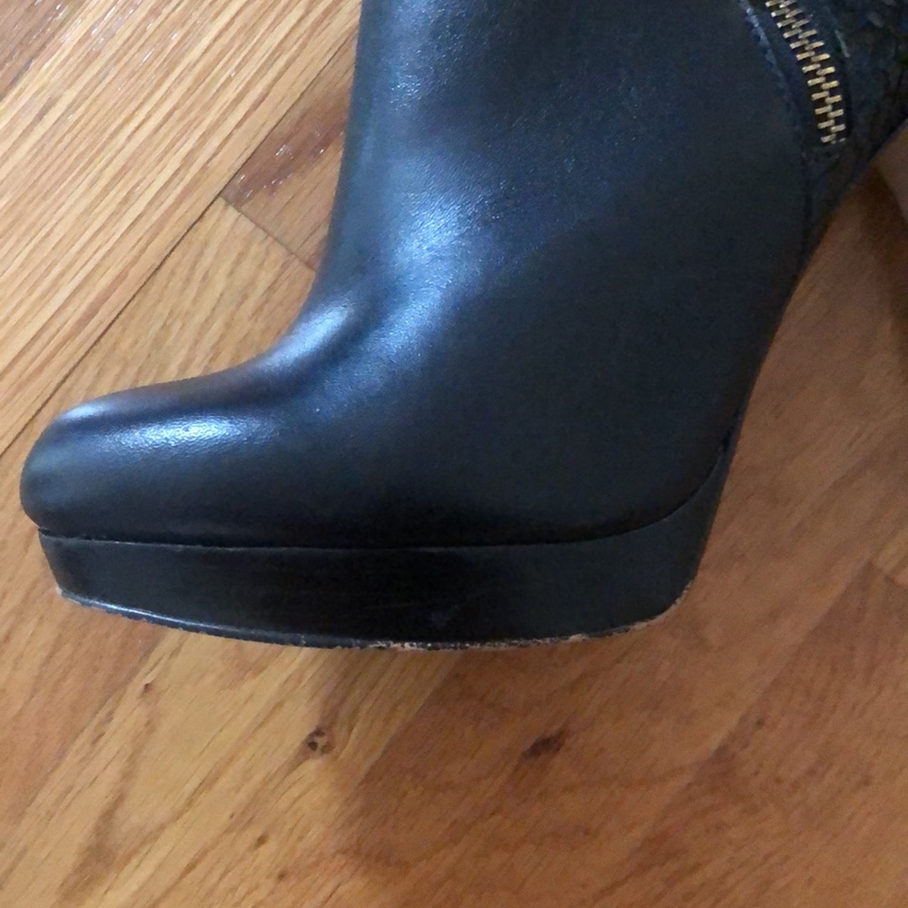 Michael Kors Platform Black Leather Bootie - Picture 7 of 7